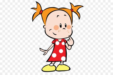 Нарисованный удивленный ребенок