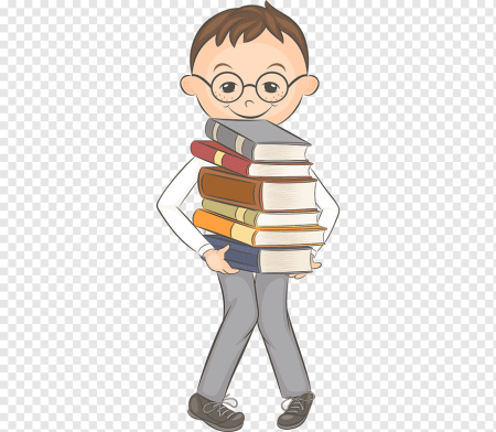 Человечек с книгой без фона