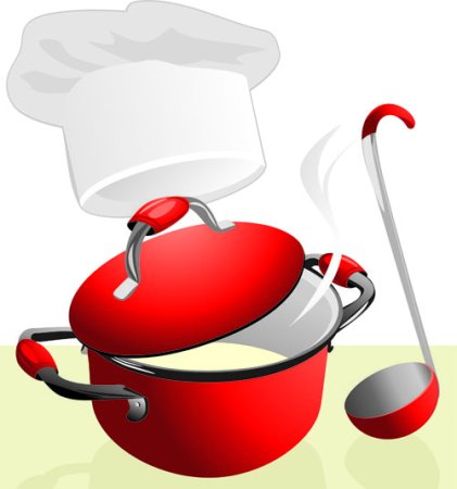 Кастрюля с поварешкой