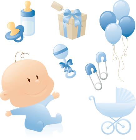 Принадлежности для новорожденных вектор