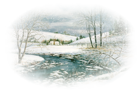 Весенний пейзаж на прозрачном фоне