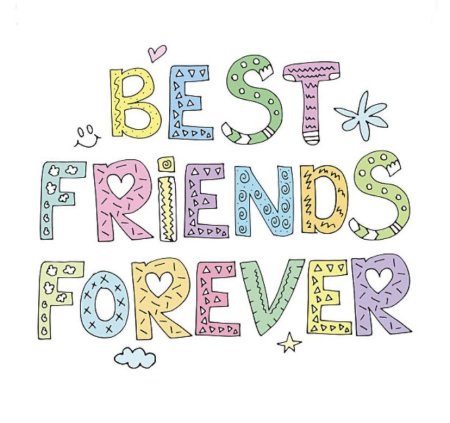 Фон с надписью best friends