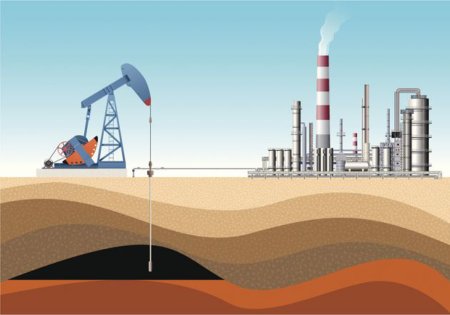 Добыча газа иллюстрация