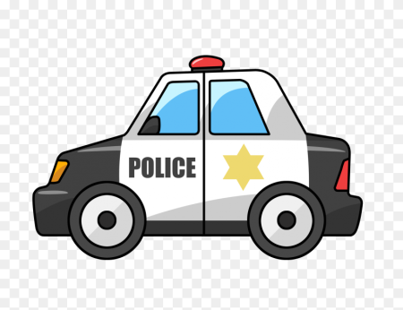 Cartoon Police car сбоку