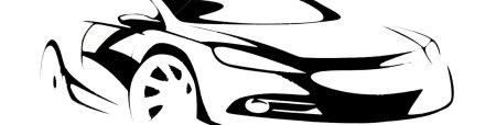 Спортивный автомобиль контур