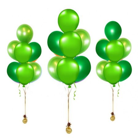 Фонтан шаров зеленый