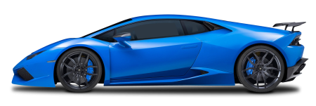 Lamborghini сбоку синий