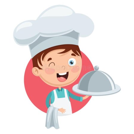 Повар на белом фоне для детей