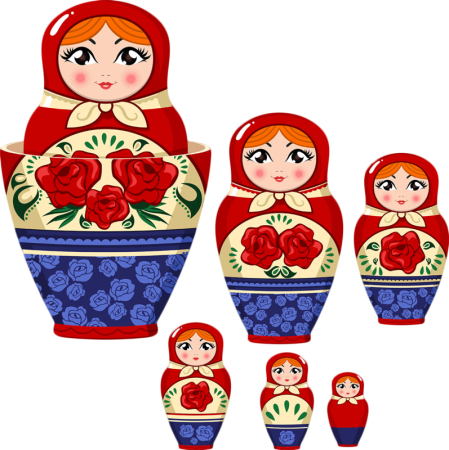 Матрешка векторный клипарт