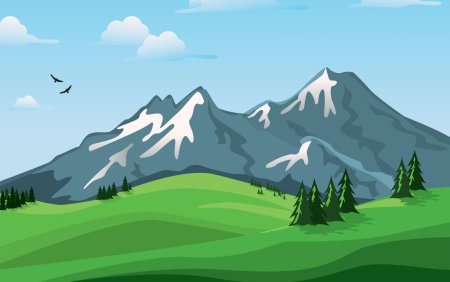 Горы Грузии вектор