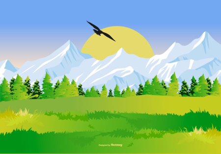 Горы мультяшные