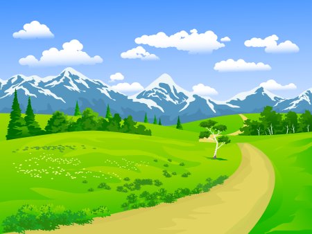 Альпийские горы вектор