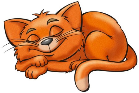Рыжий кот мультяшный