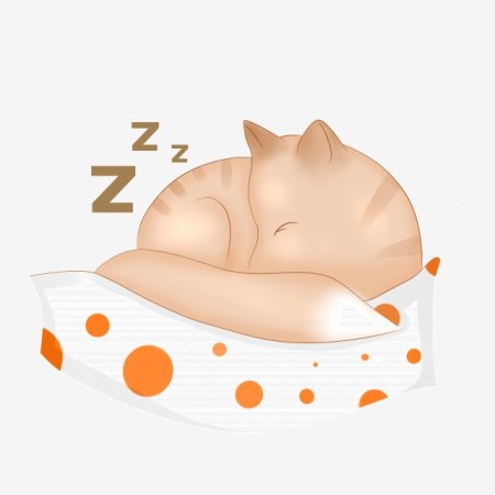 Спящий котик вектор