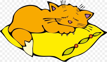 Спящий кот рисунок