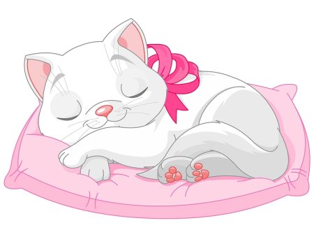 Спящий кот мультяшный