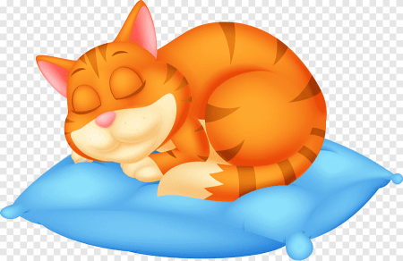 Спящий кот мультяшный