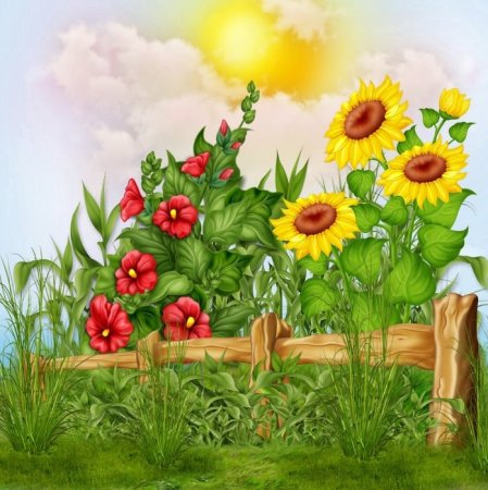 Цветочная клумба для детей
