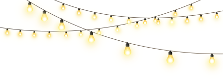 Гирлянда на белом фоне