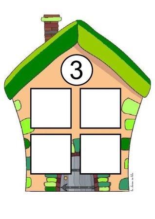 Домик с окошками для цифр