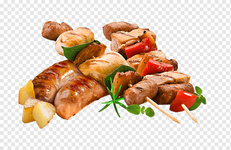 Шашлык на белом фоне