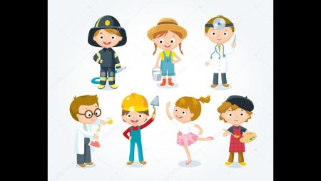 Разные профессии дети вектор