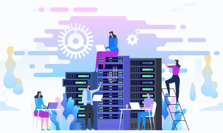 Векторная иллюстрация системное администрирование