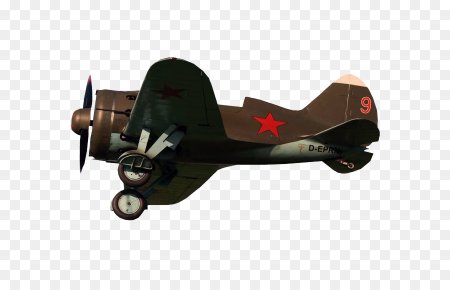 Самолет ВОВ на прозрачном фоне