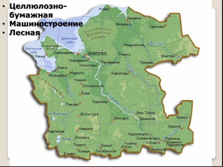 Карта Архангельской области