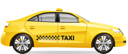 Авто такси на прозрачном фоне
