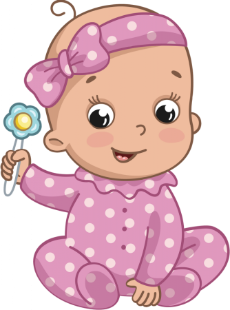 Новорожденная девочка мультяшная