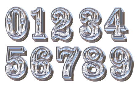 Красивые цифры на прозрачном фоне