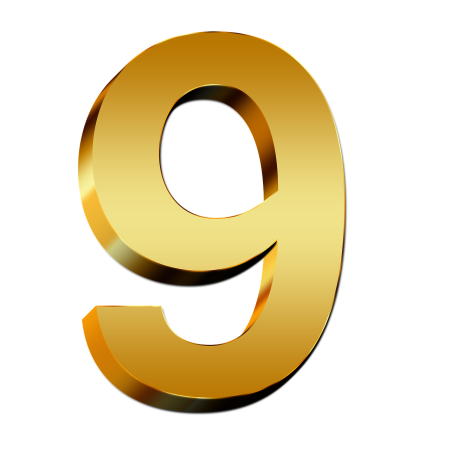 Цифра 8 Золотая