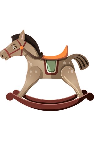 Деревянные игрушки на прозрачном фоне