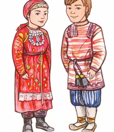 Чувашский костюм средненизовых чувашей