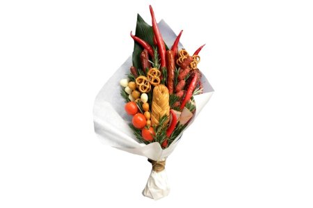Мужской букет на белом фоне