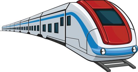 Поезд на белом фоне для детей