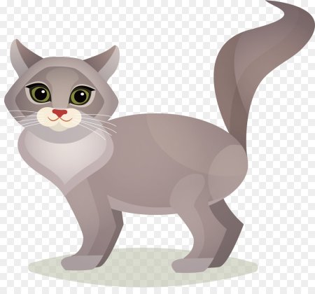 Серая кошка мультяшка