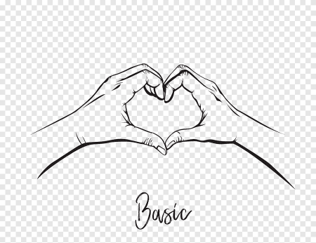 Руки в виде сердца вектор