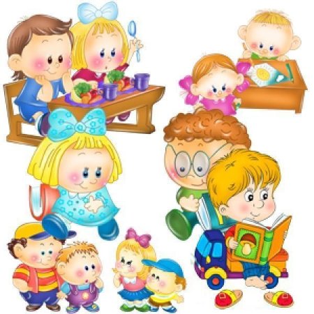Клипарты малыши в детском саду