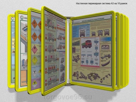 Перекидная настенная система карманов а3