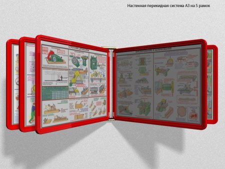Перекидная настенная система карманов а3