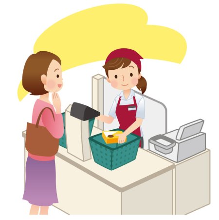 Продавец и покупатель для детей