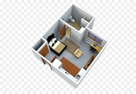 Планировка 1 комнатной квартиры 3d