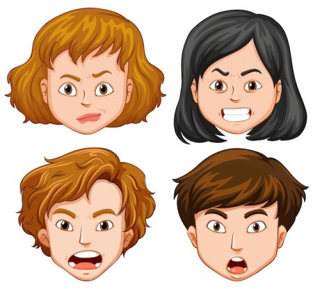 Портреты людей с разными эмоциями
