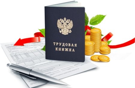 Трудовая книжка на прозрачном фоне
