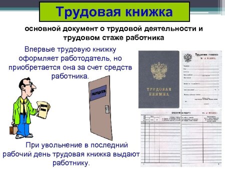 Трудовая книжка документ