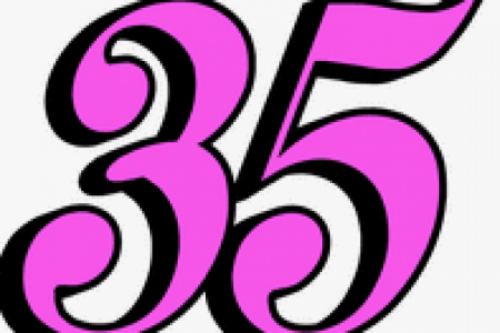 Красивые цифры 35 лет