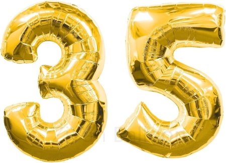 Цифра 35 Золотая