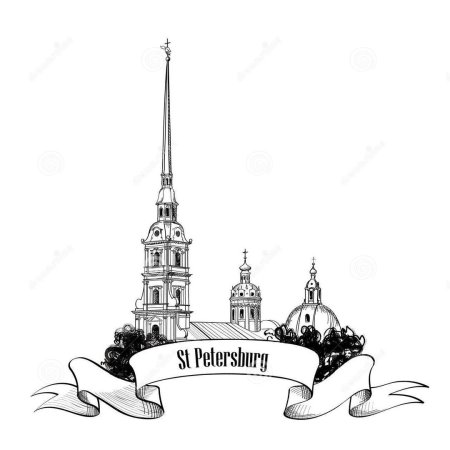 Санкт-Петербург Петропавловская крепость вектор